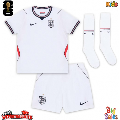 England Marc Guehi #6 Replica Home Stadium Kit for Kids World Cup 2026 Short Sleeve (+ pants)